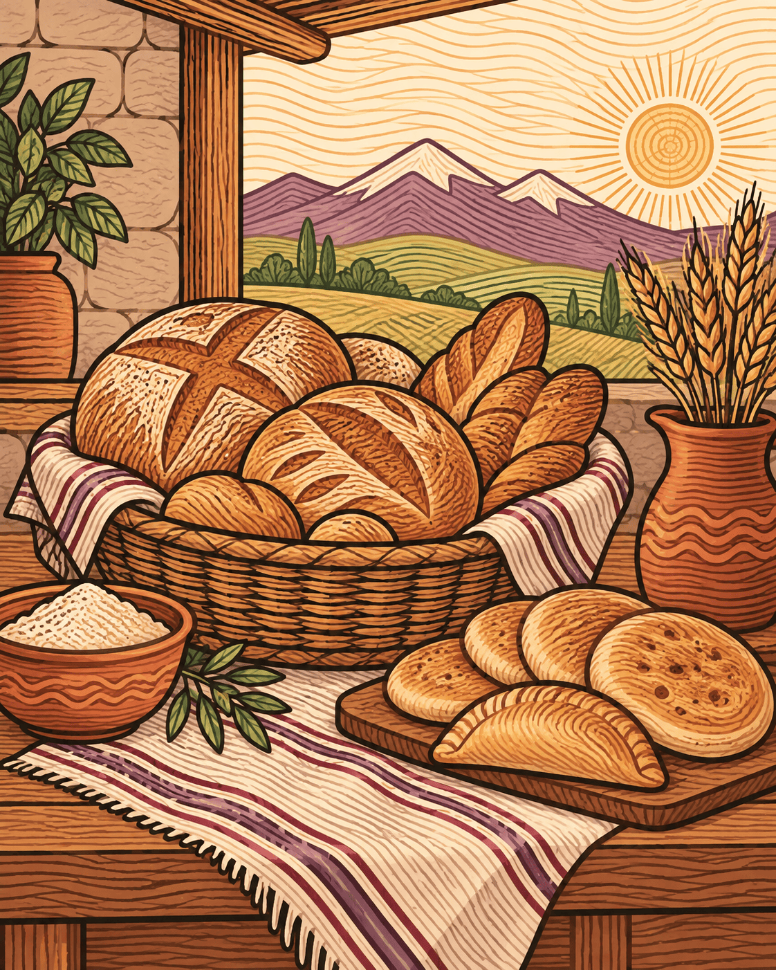 Empanada artesanal dorada recién salida del horno